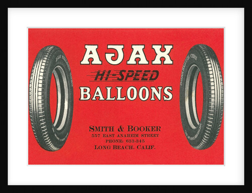 Ajax Hi-Speed Balloon Tires Advertisement by Anonymous