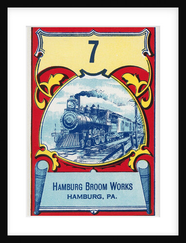 Advertisement for Hamburg Broom Works with Locomotive by Anonymous