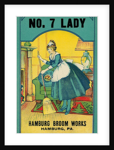 Advertisement for Hamburg Broom Works with Sweeping Maid by Anonymous