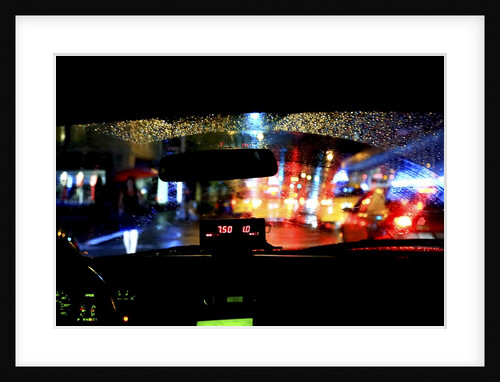 Taxi ride on a rainy evening by Anonymous