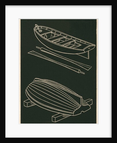 Rowboats and Oars in Black and White by Anonymous