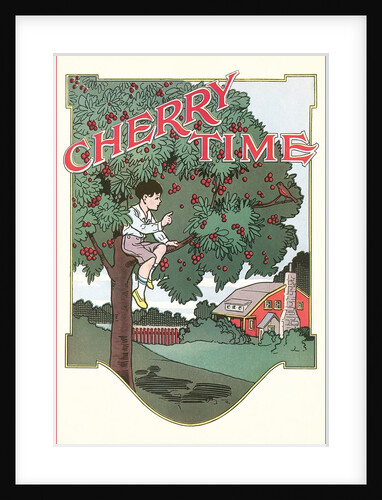 Cherry Time, Boy in Tree by Anonymous