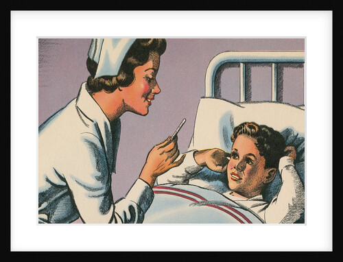 Nurse Taking Boy's Temperature by Anonymous