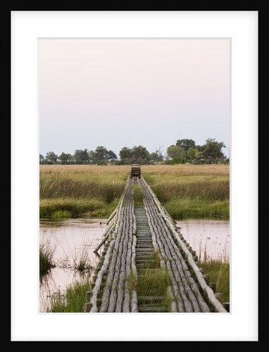 Safari Vehicle Crossing Bridge by Anonymous