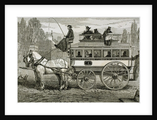 Horse-drawn omnibus. by Anonymous