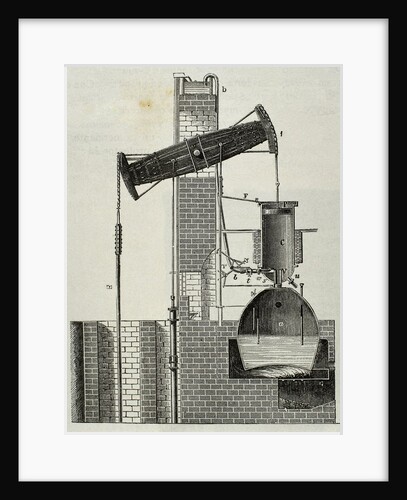 Newcomen steam engine invented by Thomas Newcomen in 1712 by Anonymous