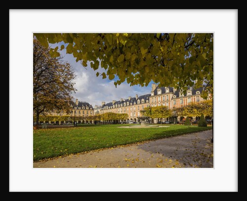 Le Marais, Place (square) des Vosges in autumn (fall) by Anonymous