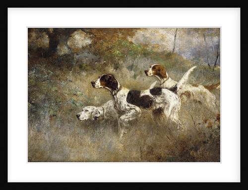 The Setters Three, Bob, Bill and Ginger on a Triple Point by Percival Leonard Rosseau