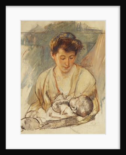 Mother Rose Looking Down at her Sleeping Baby by Mary Cassatt