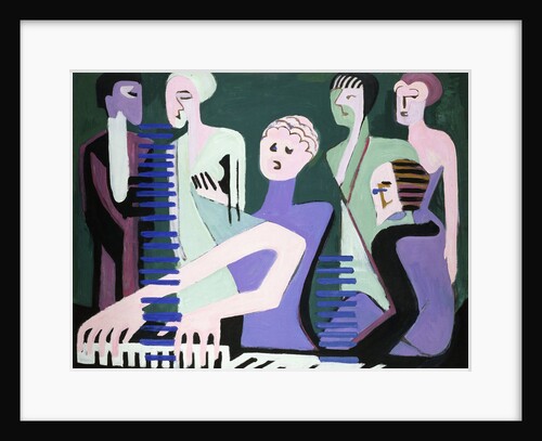 Singer on Piano (Pianist) by Ernst Ludwig Kirchner