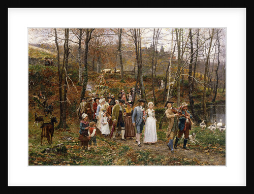 A Wedding Procession by Marie Francois Firmin-Girard