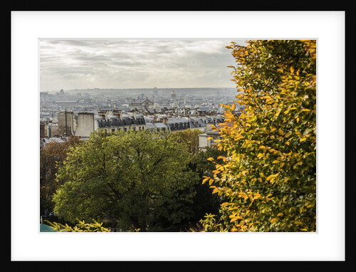 View of the town from Montmartre hill in autumn (fall) by Anonymous