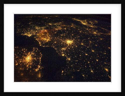 Northwestern Europe at night, from the International Space Station by Anonymous