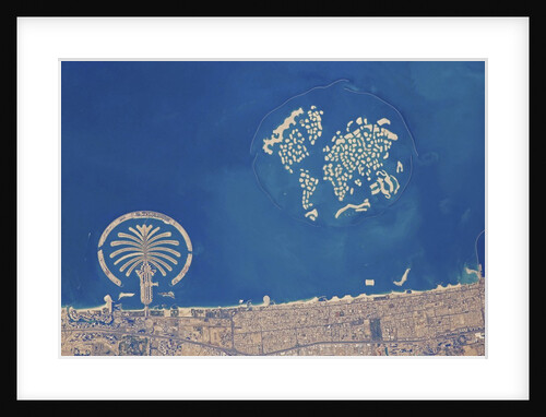 Palm Jumeirah and The World artificial islands in Dubai by Anonymous