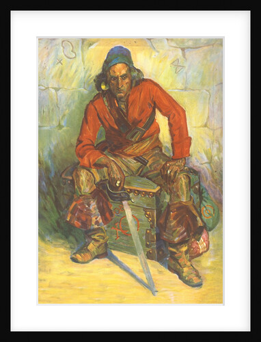 Pensive Pirate on Chest by Anonymous