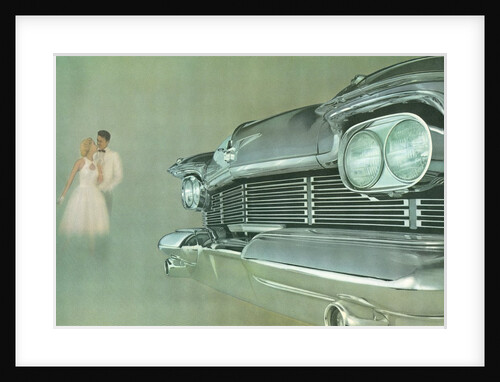 Romantic Couple with Big Car Grill by Anonymous
