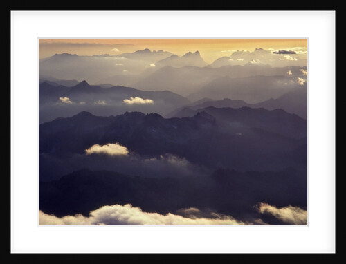 Aerial view of North Cascade Mountain Range by Anonymous