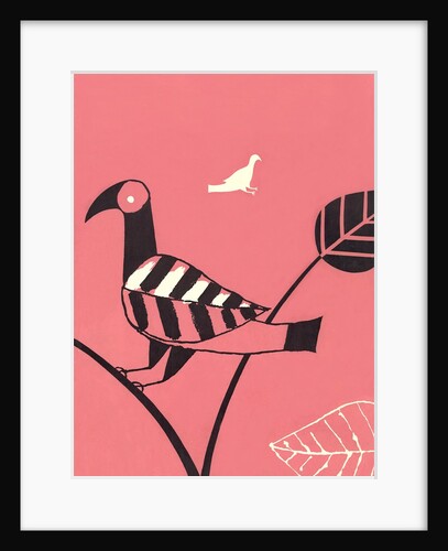 Abstract Bird Perched on Branch by Anonymous