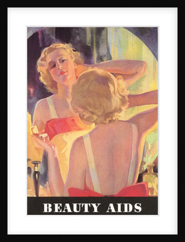 Beauty Aids, Woman at Mirror by Anonymous