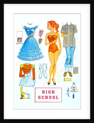High School Paper Doll by Anonymous