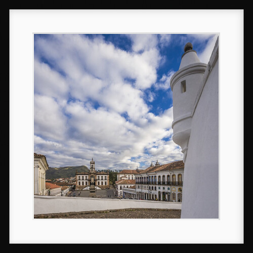 Placa (square) de Tiradentes with the Museu (museum) da Inconfidencia (Old Town Hall) from the Palacio (palace) dos Governadores (old Escola de Minas - School of Mines) by Anonymous