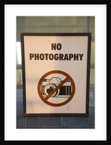 No Photography Sign by Anonymous