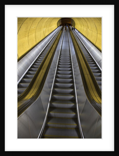 Stairway to heaven in Washington DC Metrorail escalator to mass transet trains by Anonymous
