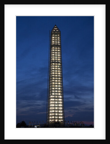 Washington Memorial with Scaffolding at sunset, Washington DC by Anonymous