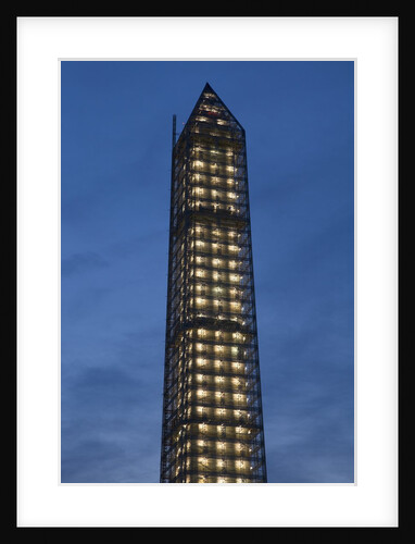 Washington Memorial with Scaffolding at sunset, Washington DC by Anonymous