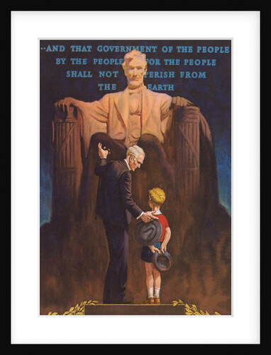 Lincoln Memorial, Man and Grandson by Anonymous
