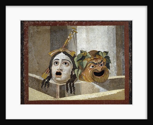 Mosiac of Roman Theater Masks by Anonymous