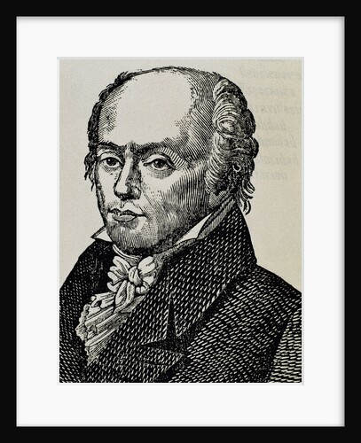 Franz Joseph Gall (1758 -1828). Neuroanatomist and physiologist. Engraving. by Anonymous