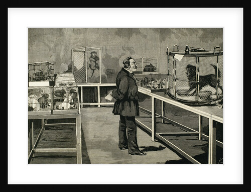 PASTEUR, Louis (1822-1895). Pasteur observes the effects of inoculation of rabies virus. by Anonymous