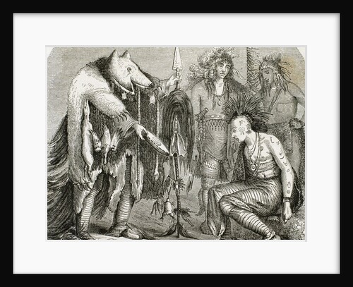 Indians. Iroquois and Chippewa doctors. USA. by Anonymous