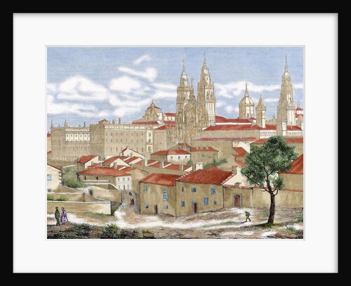 Spain. Galicia. Santiago de Compostela. Engraving. by Anonymous