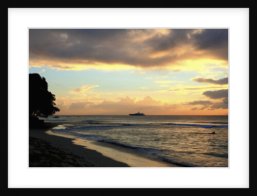 Sandy Lane beach at sunset by Anonymous