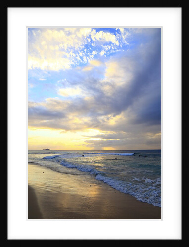 Sandy Lane beach at sunset by Anonymous