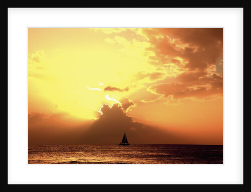 Sandy Lane beach at sunset by Anonymous