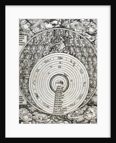 The universe with planets, zodiac signs and all the heavenly hierarchy. by Anonymous