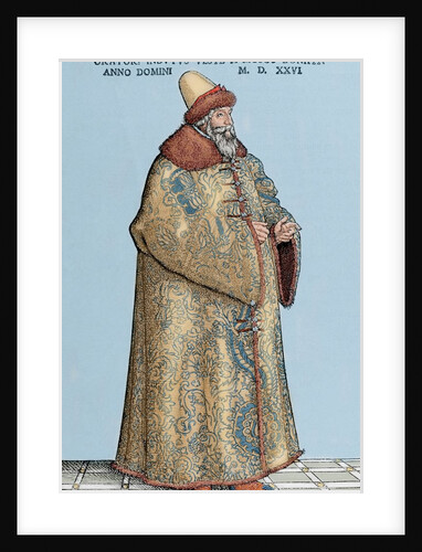 Sigismund von Herberstein (1486-1566). Engraving. Colored. by Anonymous