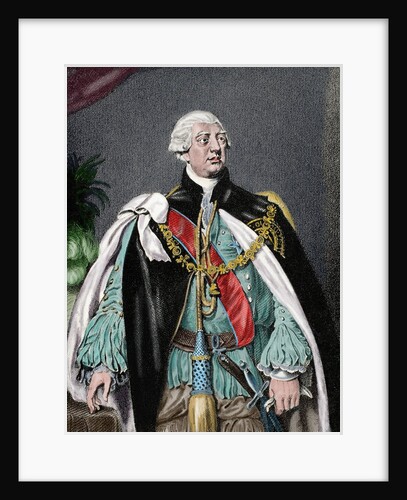George III of the United Kingdom (1738-1829). Engraving. Colored. by Anonymous