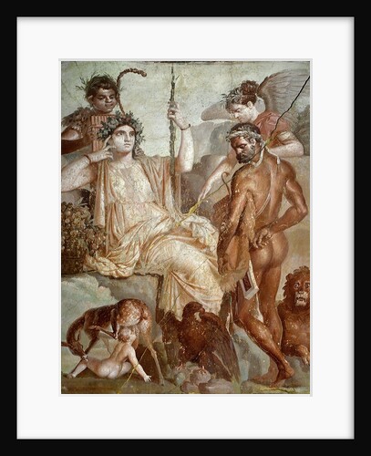 Roman fresco depicting Hercules watching his son Telephus suckled by a hind by Anonymous