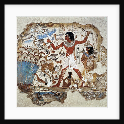 Egyptian civilization: Nebamun hunting birds by Anonymous