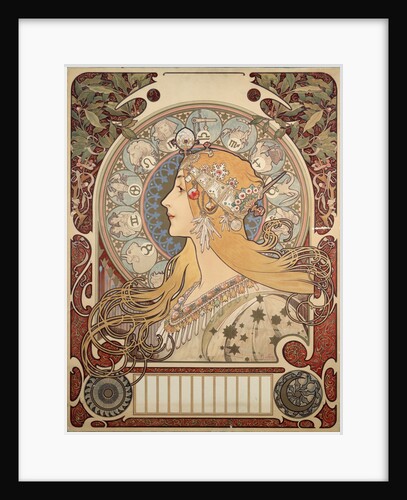 Poster illustration by Alphonse Mucha for La Plume