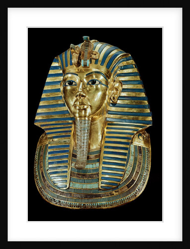 Golden funeral mask of the King Tutankhamun by Anonymous