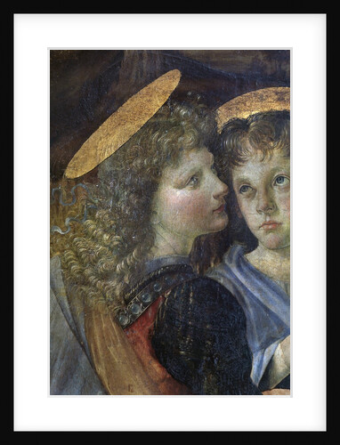 Detail of Baptism of Christ by Leonardo da Vinci and Andrea del Verrocchio by Anonymous