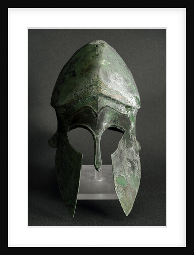 Greek Corinthian bronze helmet by Anonymous