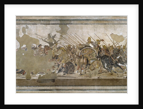Mosaic of Battle of Issus between Alexander the Great and Darius III by Anonymous