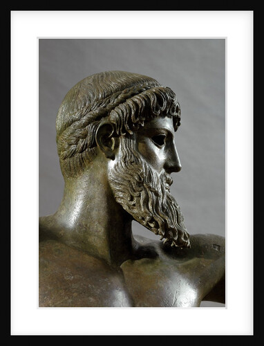 Detail of bronze sculpture of Poseidon or Zeus by Kalamis