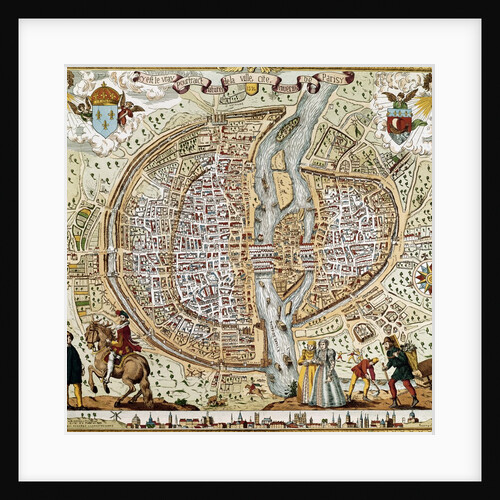 Plan of Paris (France) in 1576 by Anonymous